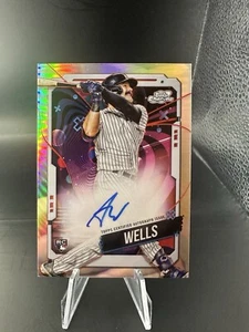 2024 Topps Chrome AUSTIN WELLS RC Auto Cosmic Refractor #CCA-AW New York Yankees - Picture 1 of 3