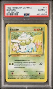 PSA 10 BISASAM BULBASAUR 1ST EDITION 44 BASE SET GERMAN 1999 POKEMON - Picture 1 of 2