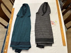 2 MONDETTA Hoodie Women's M Performance Luxury Soft Pullover Green/Blue Grey - Picture 1 of 24