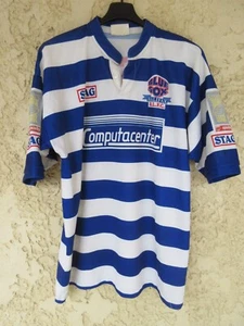 BLUE SOX HALIFAX R.L.F.C Vintage STAG STONES SUPER LEAGUE Rugby Jersey L - Picture 1 of 8
