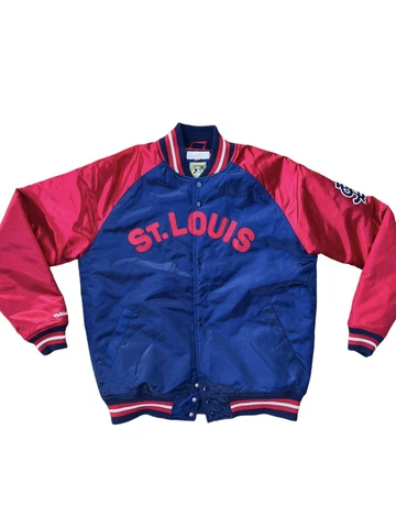 Mitchell & Ness St. Louis Cardinals Satin Varsity Jacket Size L - Excellent Cond Cover