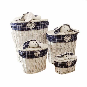 Rayline Home - 4er Set LB9092 Aufbewahrungsbox Deko Bad Küche Weidenkorb - Bild 1 von 6