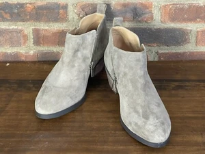 Vionic CECILY Weatherproof Ankle Boots Stone Suede Leather US Womens 11 Wide NIB - Picture 1 of 10