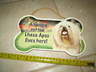 American Woodcraft Sign "A Spoiled Rotten Lhasa Apso Lives Here!"