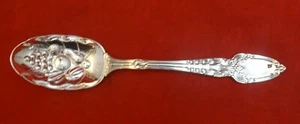 Rare Broomcorn by Tiffany Sterling Silver Berry Spoon with Embossed Bowl #8431 - Picture 1 of 2