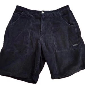 Vintage OP Ocean Pacific Corduroy Shorts 90s Beach Surf Navy Blue Size 36 - Picture 1 of 4