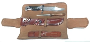 ARGENTINE 1995 PRESIDENT MENEM RE-ELECTION COMMANDO BRAND KNIFE & SHARPENER SET - Picture 1 of 12