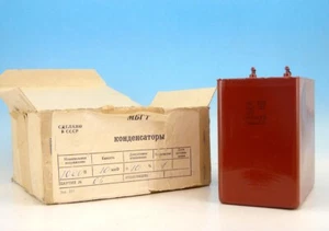 1 x TESTED MBGT 10uF 1000V 1kV PiO Paper Oil HV Capacitor Military МБГТ NEW - Picture 1 of 3