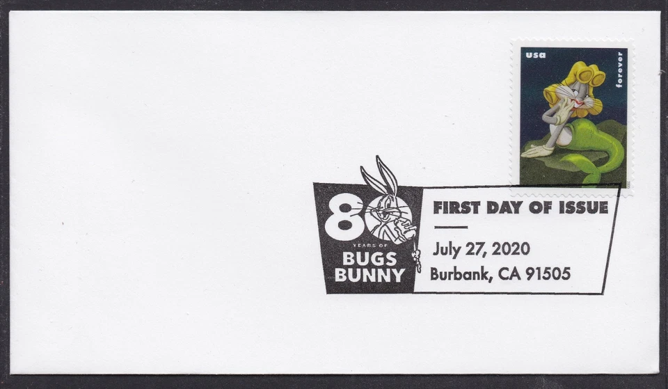 US 5499 Bugs Bunny Mermaid BWP FDC 2020 - Image 1 of 1