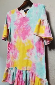 POLO RALPH LAUREN Girls Tie Dye Cover-Up Pony Accent Pullover Beach Dress: NWOT - Picture 1 of 6
