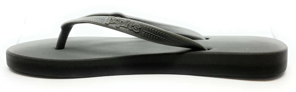 Popits Women's Gray Cozy Flip Flops / Ornament Base ~ Choose Size - Image 1 of 1