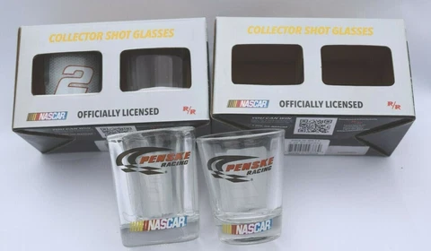 Nascar Official Licenced Collector Shot Glasses Penske #2 Rusty Wallace Set of 4 Cover