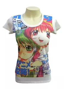 Ladies Japanese Womens Manga Vintage Anime Hentai Cartoon T-shirt Adult All Size - Picture 1 of 9