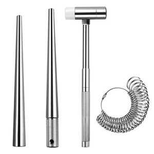 4 Piece Jewelry Ring Sizer Measuring Tool Set, Ring Sizing Gauge Sizers Set, ... - Picture 1 of 7