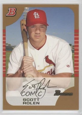 2005 Bowman Gold Scott Rolen #80 HOF - Image 1 of 2
