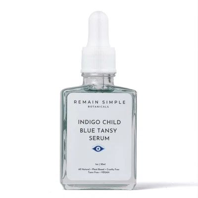 Remain Simple Indigo Child Blue Tansy Serum, 1 oz, à base de plantas, sem crueldade - Imagem 1 de 4