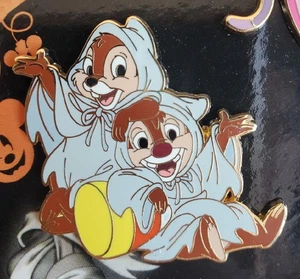 Disney Paris DLRP HALLOWEEN 2010 Booster Pin - Chip & Dale as Ghosts #79609 - Picture 1 of 1