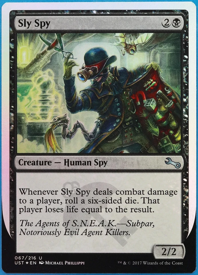 Sly Spy (f Die) FOIL Unstable NM Black Uncommon MAGIC CARD (ID# 508037) ABUGames - Image 1 of 2