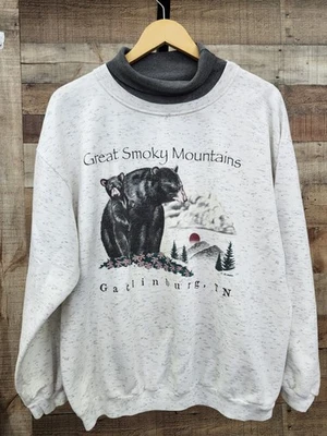 Vtg Smokey Mountains Sweatshirt Turtle Neck Sz XXL Great Shape - Image 1 of 4