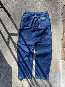 Vintage Wrangler Carpenter Denim Jeans Work Pants Made In USA 90’s Size 32x34 - Picture 1 of 12