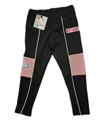 Leggings Puma Barbie Niños Negros con Acentos Rosa Foto 1 de 4