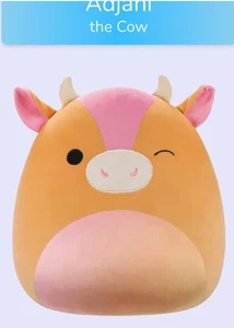 Peluche Adjani the Orange Sherbert Cow Squishmallow 16" nuovo con etichette regalo festa - Foto 1 di 3