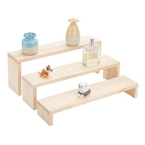 Wooden Display Riser Stand Tiered Countertop 3 Tier Counter Shelf Display She... - Picture 1 of 6