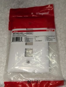 Paquete de 2 placas de pared Legrand On-Q blancas con conector Keystone de 3 puertos cubierta de 1 velocidad WP3403 - Imagen 1 de 2