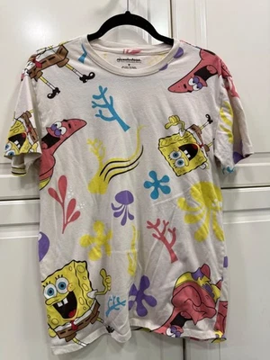 Bob Esponja Pantalones Cuadrados Nickelodeon Gráfico Camiseta Mediana Foto 1 de 3