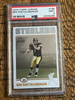 2004 Topps Chrome - Ben Roethlisberger #166 (RC) PSA 9 STEELERS - Image 1 of 2