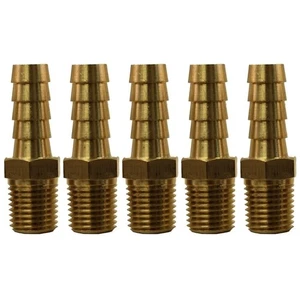 "Paquete de 5 accesorios de manguera de 3/8"" x 1/4"" MPT" manguera de latón - Imagen 1 de 1