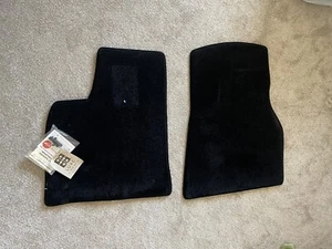 2 Set LOGO FREE Lloyd Luxe Mats Front Carpet Black Plain Fits Most Cars NEW - Foto 1 di 11