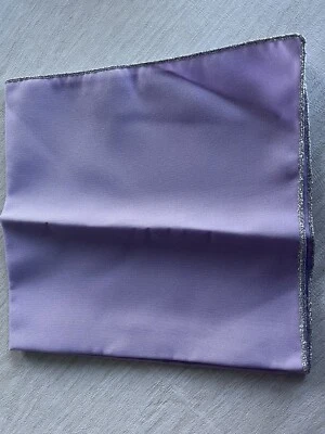 Tablewear by Marsha Blanke 8 Lavender with Silver Edges Polyester Napkins NWT - Image 1 of 3