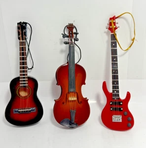 3pc String Instrument Ornaments Electric Acoustic Guitar Violin - Picture 1 of 8