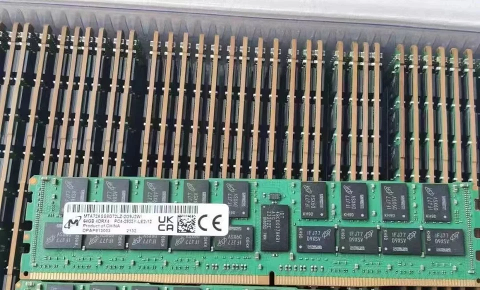 MT Micron 64GB DDR4 2933 Server LRDIMM RAM 4DRx4 PC4-23400 72ASS8G72LZ-2G9J2 - Image 1 of 1