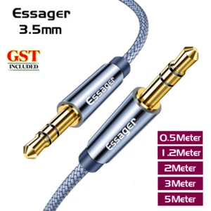 1/2x ESSAGER 3.5mm Male To Male Audio Cable AUX Cord Phone Car Stereo CD Radio - Picture 1 of 20