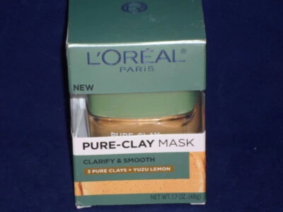 L'Oreal Paris Pure Clay Mask Clarify & Smooth 3 Pure Clays + Yuzu Lemon      S10 - Image 1 of 3