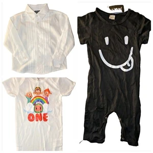 3pc Toddler Clothes Gerber Cocomelon Onesie Nautica Tux Shirt Kid's Tales Romper - Picture 1 of 10