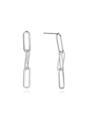 Pendientes cuadrados de la suerte de platino puro Pt950 950 para mujer 0,8-0,9 g Foto 1 de 4