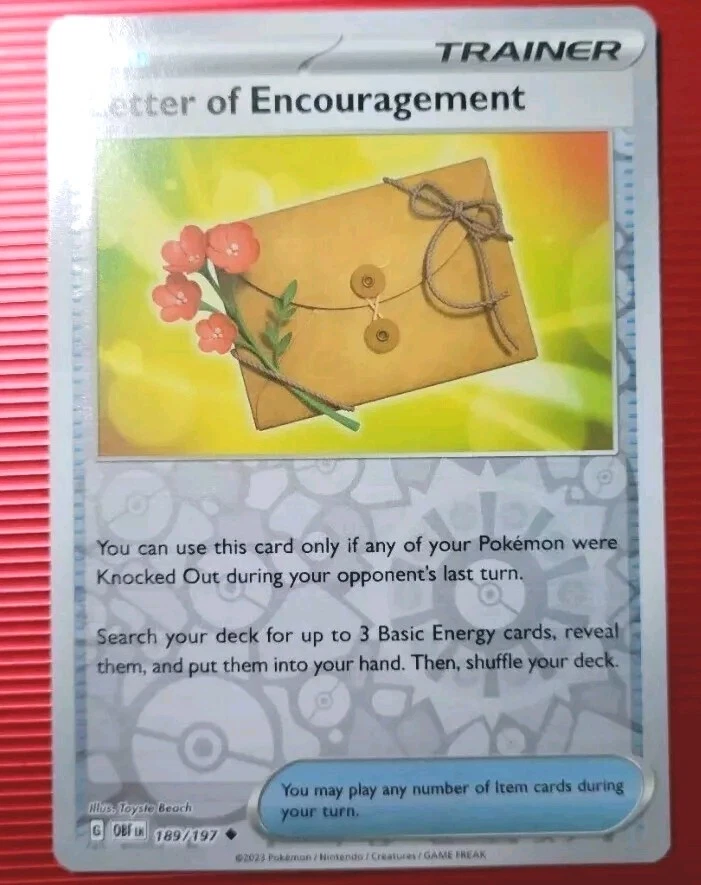 Letters of Encouragement  2024 Trainer Item Pokémon Card No.  189/197 - Image 1 of 1