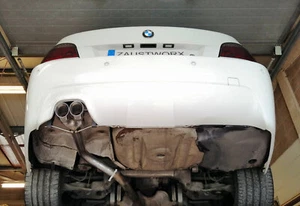 Tubo eliminazione silenziatore posteriore BMW 530D (E60/E61) - tubo di scarico doppio 3"" A - Foto 1 di 5