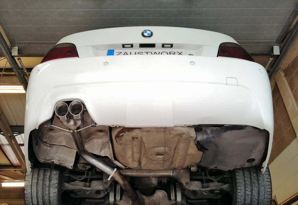 Tubo de eliminación silenciador trasero BMW 530D (E60/E61) - tubo de escape doble 3"" A - Imagen 1 de 4