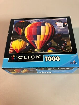NEW Sealed Mega Puzzles Click 1000 Piece Puzzle Hot Air Balloons ages - Image 1 of 2