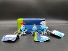 Lot 3 Smurfs Inc Bashful Lover Smurf Keychain Figural PVC Vintage Keychains