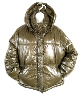 Chaqueta con Capucha Desmontable GapFit Gap Verde Oscuro Puffer Talla Mujer XL - Imagen 1 de 12