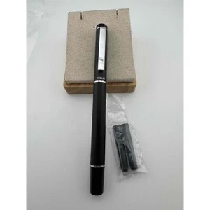 Pluma Estilográfica Serai Acentos Cromados Negra Exclusiva de Japón - Imagen 1 de 10