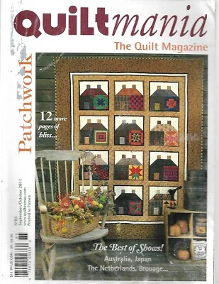 QUILTMANIA MAGAZINE SEPT/OCT 2011, PATCHWORK, WATER DAMAGED BUT PAGES ARE CLEAN. - Image 1 of 2