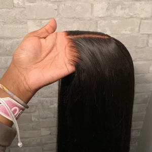 Glueless HD Lace Closure Wig - Straight Human Hair, Pre-Plucked Hairline 20 Inch - Picture 1 of 12