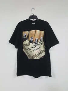Vintage Y2k 00s Hennything Is Possible Tupac Black Shaka Tee T-Shirt Herren XL - Bild 1 von 5