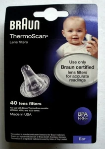 Filtros de lente de repuesto Braun ThermoScan 40 para oído, LF 20 - Imagen 1 de 2